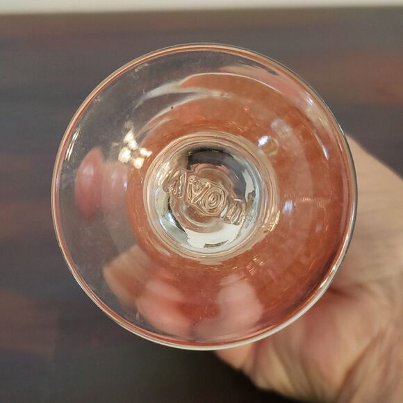 Vintage Avon SPARKLING SWIRL Red Transparent Candle & Goblet Holder - Picture 7 of 9